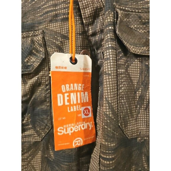 NWT Superdry Army Shirt Men's XL Green Camo Military Field Army Casual Utility - Picture 4 of 13